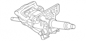 Steering column Audi Q5 8R 09-17 with control unit, rusty