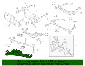 Right rear lower control arm trim for Audi Q5 80A 18-24