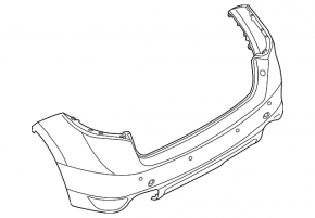 Rear bumper bare Porsche Cayenne 958 11-14 turbo