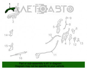 Door handle outer rear left Mercedes GLC 16-19 keyless