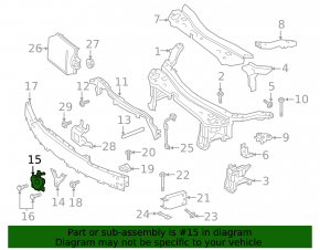 Front bumper reinforcement buffer left Mercedes W213 E 17-23