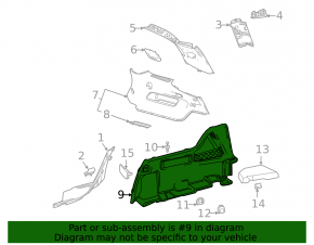 Black rear left lower arch trim for Mercedes X247 GLB 20-26