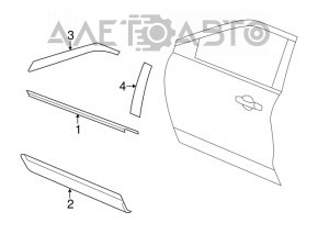 Door trim lower front right Ford Explorer 11-15 prerest, scratch