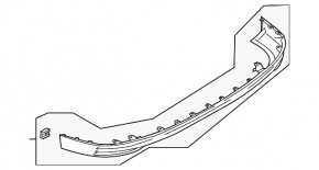 Ford C-max MK2 13-18 rear bumper lip structure, scratch