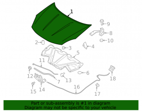 2015 Nissan Rogue bare hood