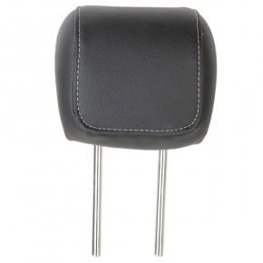 Rear center headrest, 2nd row, Ford Ecosport 18-19, black leather with orange stitching