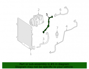 Air conditioning pipe compressor-heater first Mercedes W164 ML X164 GL