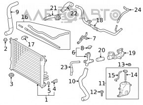 Radiator support lower left Lexus ES250 ES350 19-