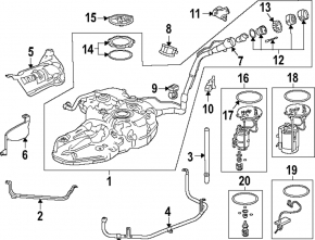Fuel tank with neck Honda CRV 23- 1.5T