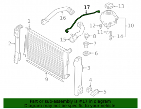 Cooling system hose BMW X3 F25 11-17 2.0T