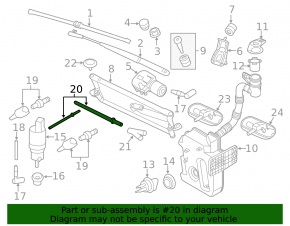 Windshield washer hose Audi A3 8V 15-20 10m