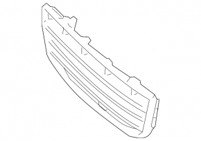 Lower grille of front bumper VW Jetta 05-10 black, without molding