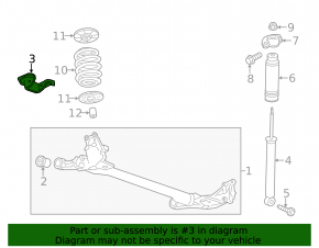 Rear beam bracket left Chevrolet Volt 11-15