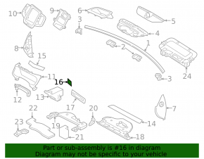 Front panel trim central Volvo XC90 16-22 under the tree, walnut