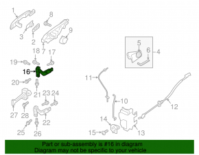 Door hinge upper front right Volvo XC90 16-22