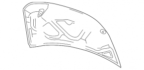 Naked hood VW CC 13-17 rest