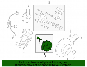Front right hub Toyota Rav4 13-18 without stud