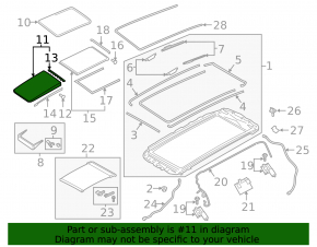 Front panoramic glass Audi Q7 16-