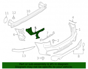 Rear bumper mount under the left light BMW X1 F48 16-22