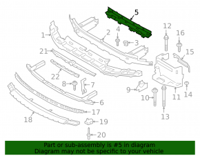 Front bumper central mount for BMW 8 G15 G16 20-25