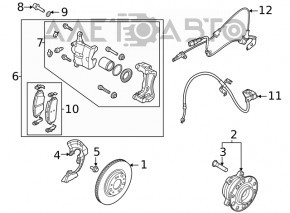 Brake Disc Cover Front Right Hyundai Sonata 20-23