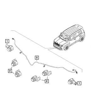 Rear parking sensors Jeep Renegade 15-18