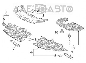 Mudguard front fender liner left Lexus RX350 RX450h 16-22