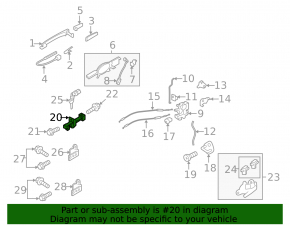 Front right door limiter Mitsubishi Outlander Sport ASX 10-17