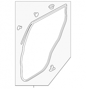 Rear left door seal Mitsubishi Outlander 14-15 prerest