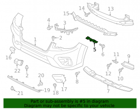 Front bumper mount right wing Subaru Forester 19-21 SK