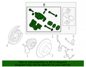 Electric rear left caliper for Hyundai Azera 15-17