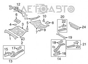 Toyota Camry v40 07-11 trunk trough on the body
