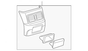 Air duct center console Lexus GS300 GS350 GS430 GS450h 06-11 beige