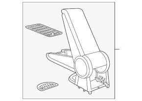 Armrest VW Beetle 12-17 leather, black