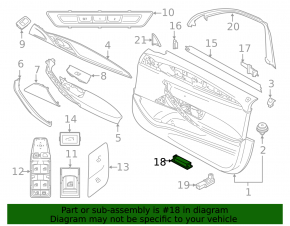 Driver's seat light for BMW X7 G07 19-26 with bracket