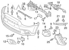 Front bumper central bracket Mitsubishi Outlander Sport ASX 11-19