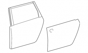 Door bare rear right Toyota Sienna 11-20 manual