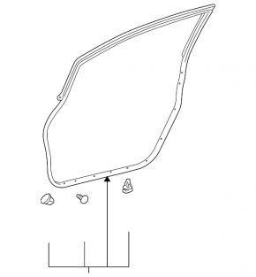 Lexus Hs250h 10-10 front left door seal
