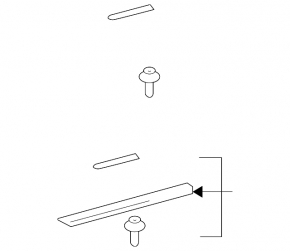 Rear left outer door sill plate for Lexus RX300 98-03