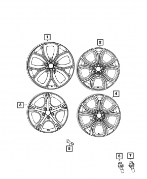 Wheel bolt d17 M12x1.25 Jeep Renegade 15- type 1