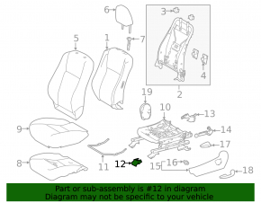 Driver's seat runner trim, front left, Toyota Highlander 14-19, black