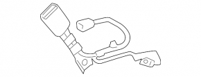 Toyota Venza Driver's Seat Belt Latch 21- Black