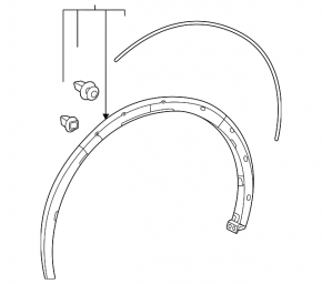 Front right fender arch trim for Toyota Prius 2020-2026 Limited, XLE