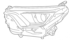 Left front headlight for Toyota Rav4 16-18 rest.