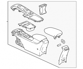 Chevrolet Cruze 16- center console with armrest and cup holders