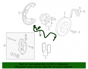 Front left ABS sensor for Chevrolet Camaro 16-23