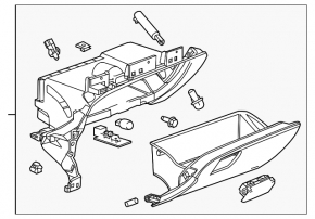 Glove box, glove compartment Chevrolet Impala 14-20 black
