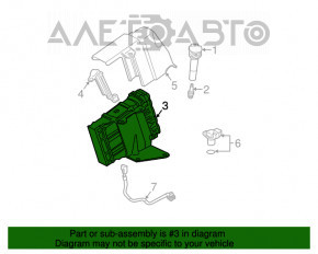 Block ECU engine computer Mitsubishi Galant 08-09 broken mount, chip broken