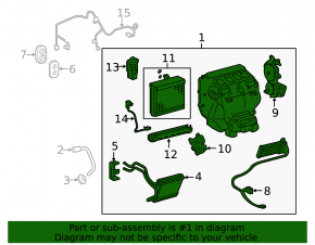 Heater assembly for Lexus ES300h ES350 13-18 (2 parts)