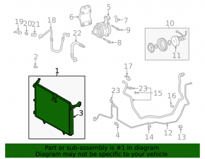 Lexus RX300 98-03 air conditioning condenser radiator